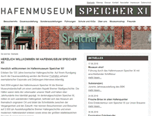 Tablet Screenshot of hafenmuseum-speicherelf.de